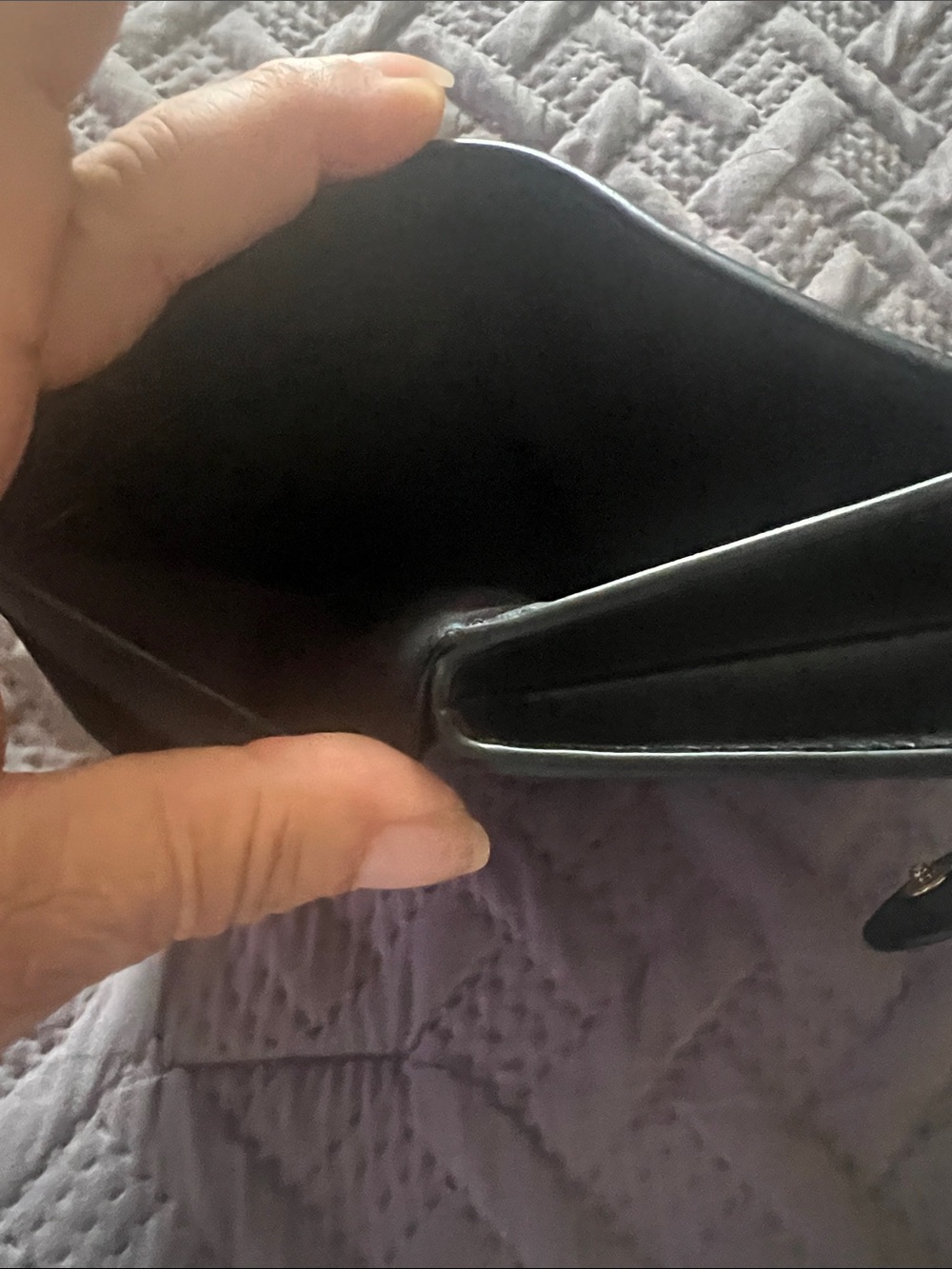 Coach Brown/Black Signature Canvas Snap Wallet with Gold Logo - Picture 5 of 6